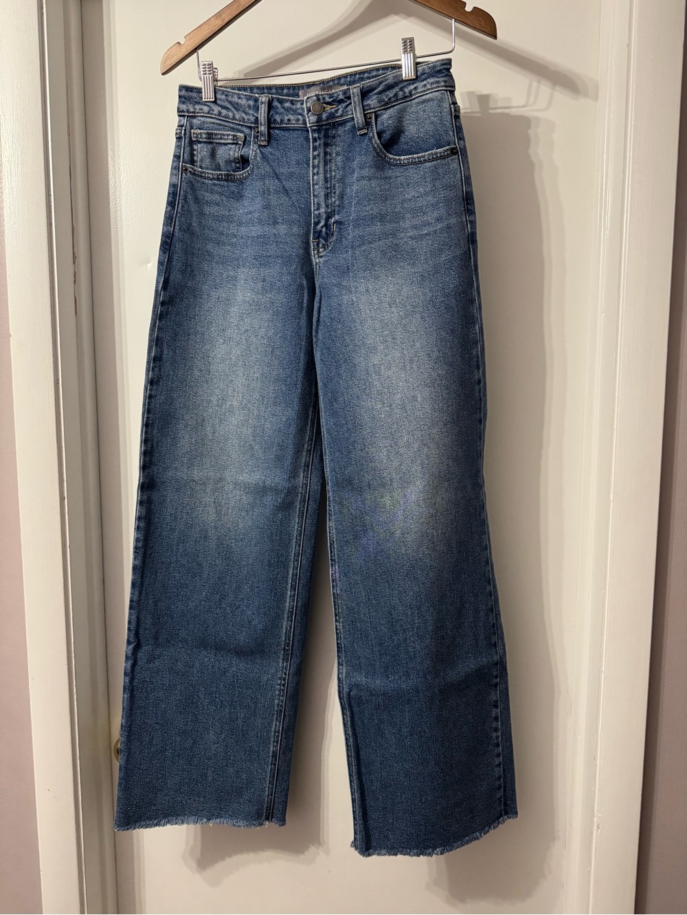 Classic Wide-Leg Blue Denim Jeans